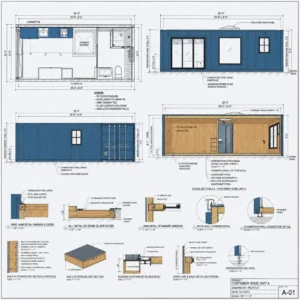 Detailed Cost Breakdown for Construction of a 20ft off-grid cabin container home